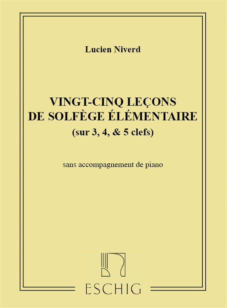 25 Lecons Solfege Sans Piano (3-4-5 Cles